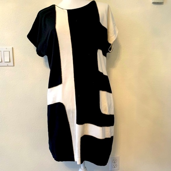 Chic Black and White Dress - Picture 1 of 8